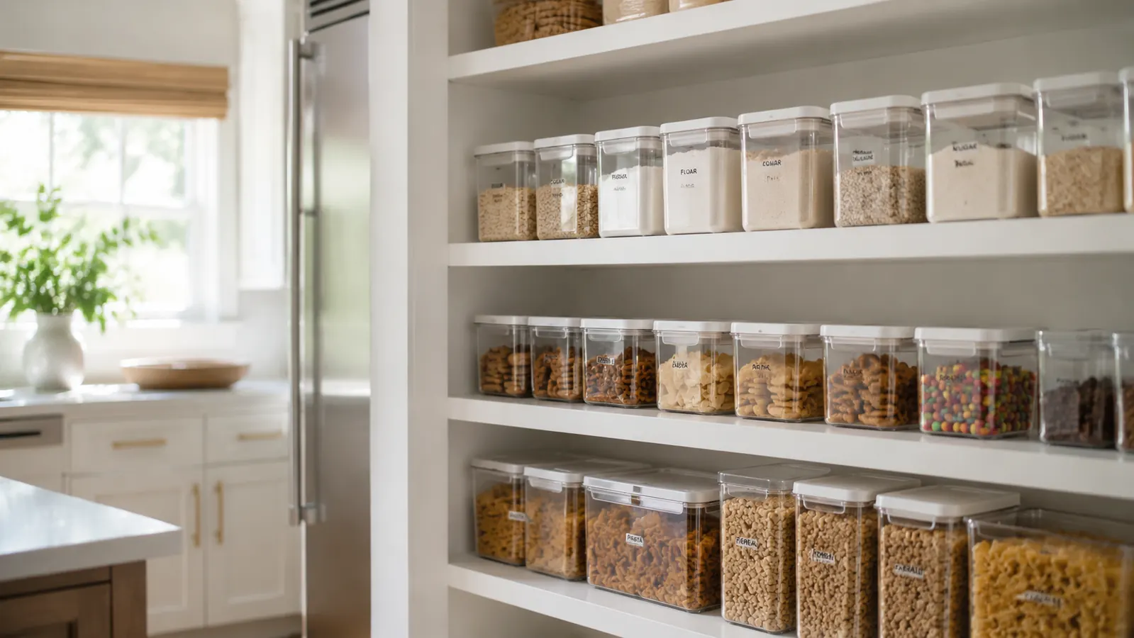 How to Organize Pantry Shelves with Clear Bins (Step-by-Step for Busy Families)